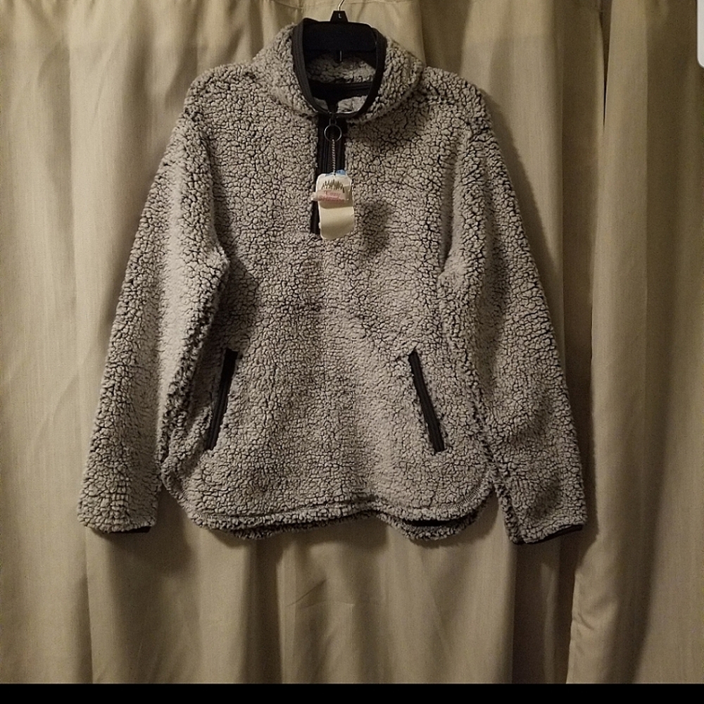 Mixed Color Cozy Sherpa Puffy Sweater